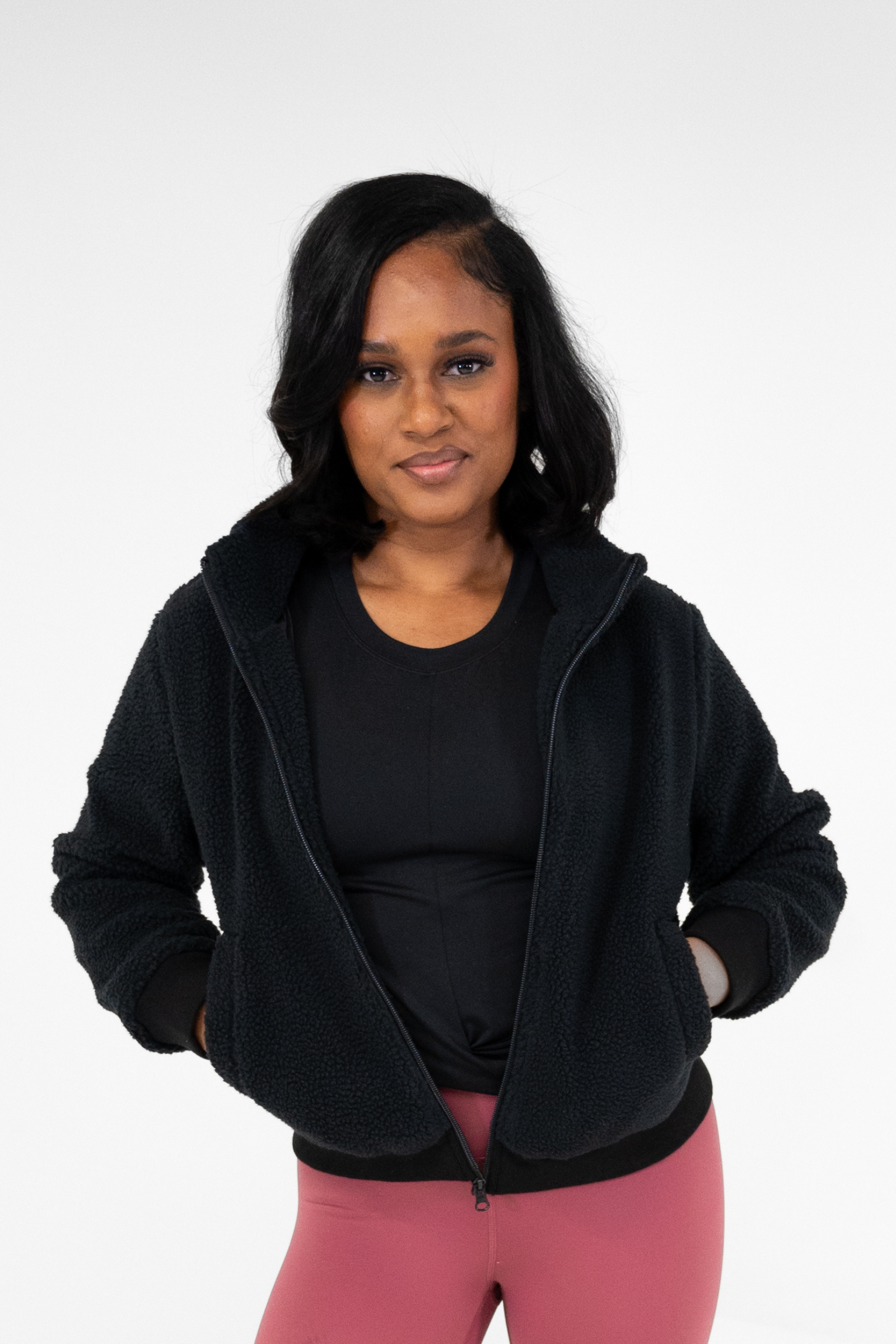 Cozy Sherpa Jacket | Black